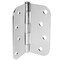 Cauldham Heavy-Duty 4" Interior Door Hinges with 5/8" Radius Corners - Polished Chrome